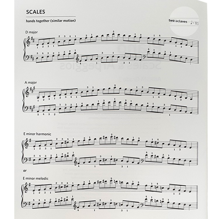 ABRSM Piano Scales & Arpeggios Grade 3 (from 2021) Euphony Musical